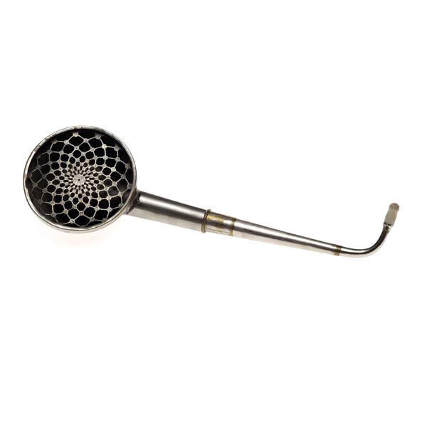 picture shows large dome ear trumpet @ EarTrumpets.co.uk