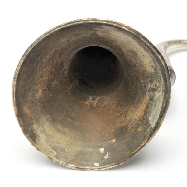 picture shows folded ear trumpet @ EarTrumpets.co.uk