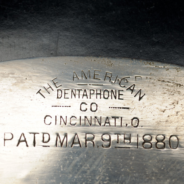 picture shows dentaphone ear trumpet @ EarTrumpets.co.uk