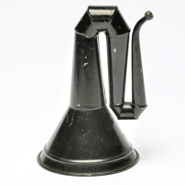 picture shows folded ear trumpet @ EarTrumpets.co.uk
