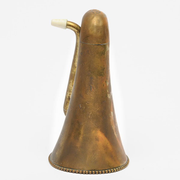 picture shows folded ear trumpet @ EarTrumpets.co.uk