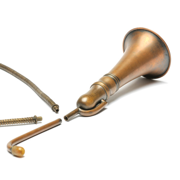 picture shows con tube ear trumpet @ EarTrumpets.co.uk