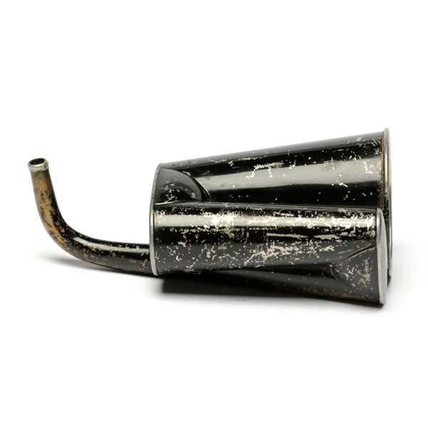 picture shows folded ear trumpet @ EarTrumpets.co.uk