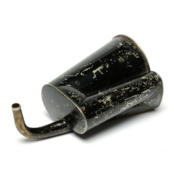 picture shows folded ear trumpet @ EarTrumpets.co.uk