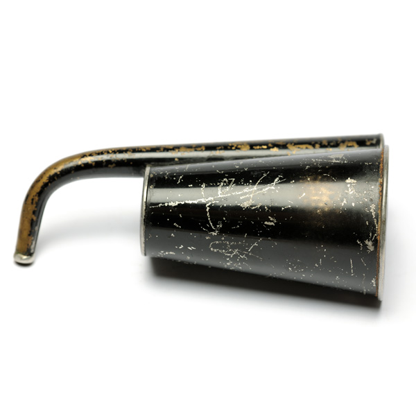 picture shows folded ear trumpet @ EarTrumpets.co.uk