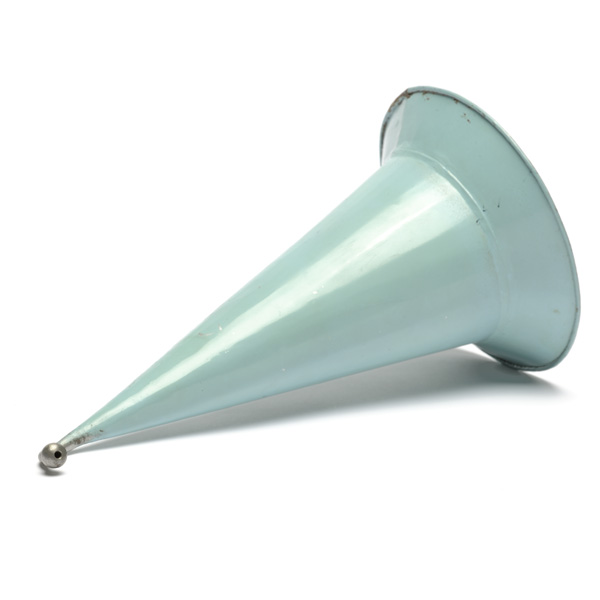 picture shows one piece ear trumpet @ EarTrumpets.co.uk