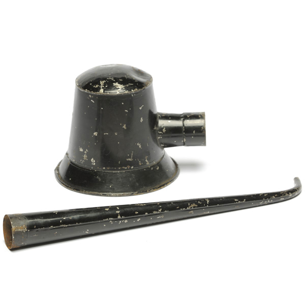 picture shows large dome ear trumpet @ EarTrumpets.co.uk