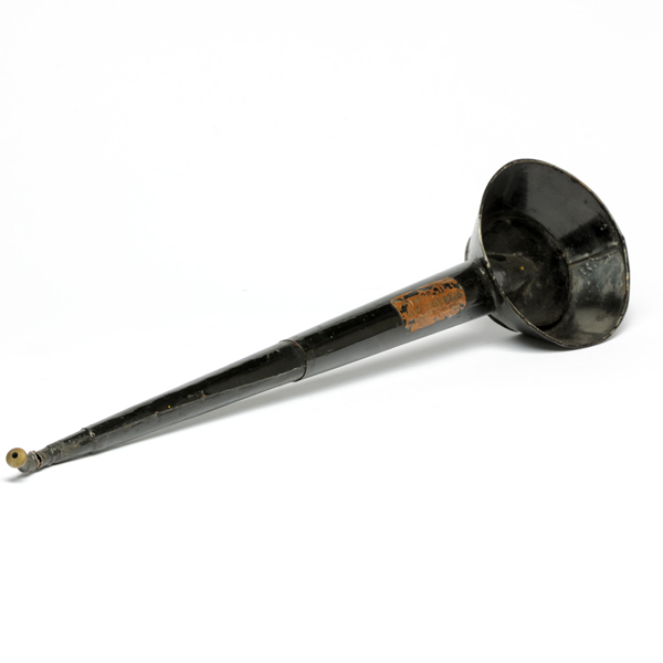 picture shows large dome ear trumpet @ EarTrumpets.co.uk